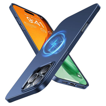 Torras Ultra SlimFit Mag Series MagSafe Compatible Case for iPhone 16 Pro Max – Navy Blue