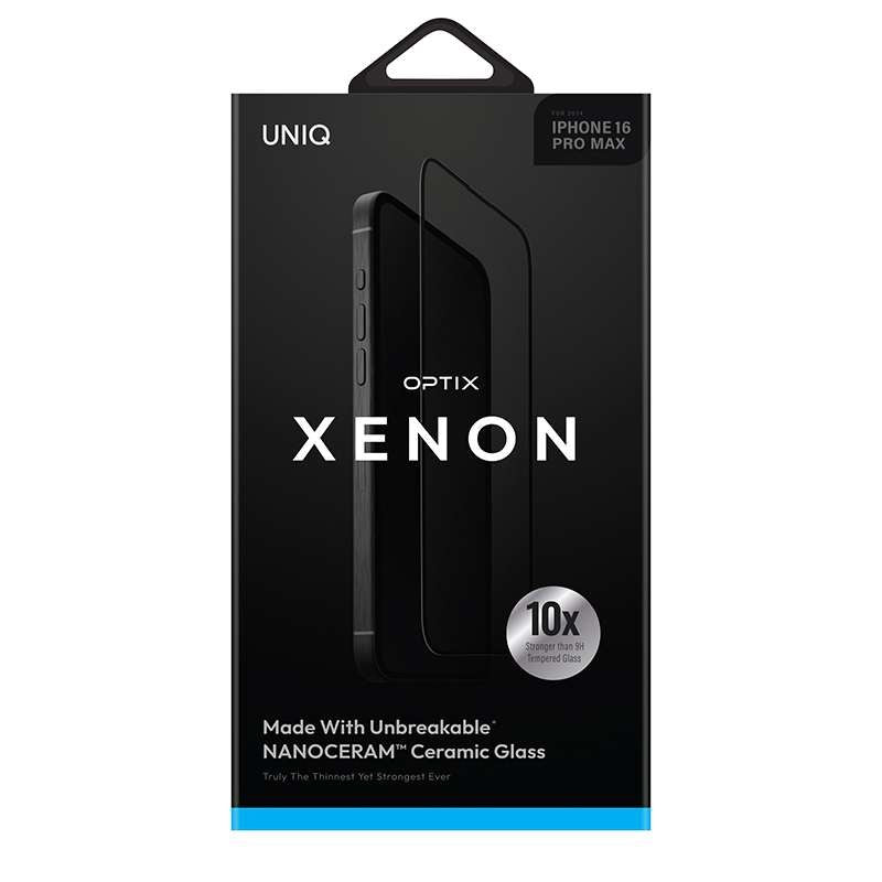 UNIQ Optix Xenon Nanoceram Glass Screen Protector for iPhone 16 Pro Max (2024)