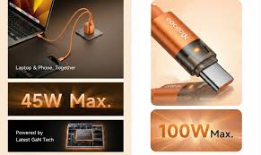 Mcdodo 45W Gana Mini + 100W Cab Luma Cosmic Orange Combo Pack Deal