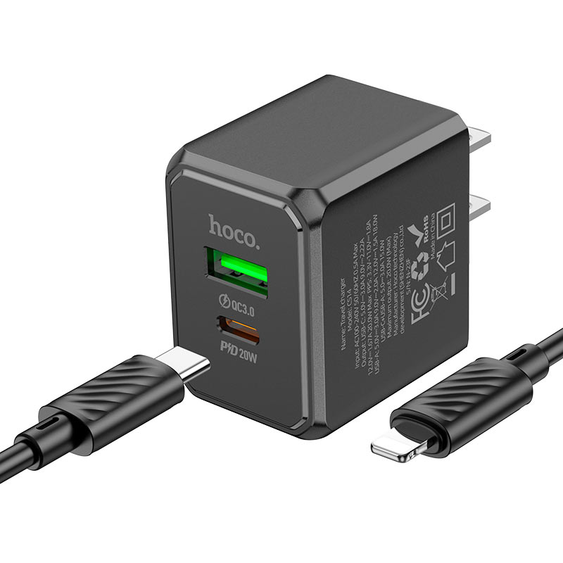 Hoco CS14 Ocean PD20W+QC3.0 charger(US)