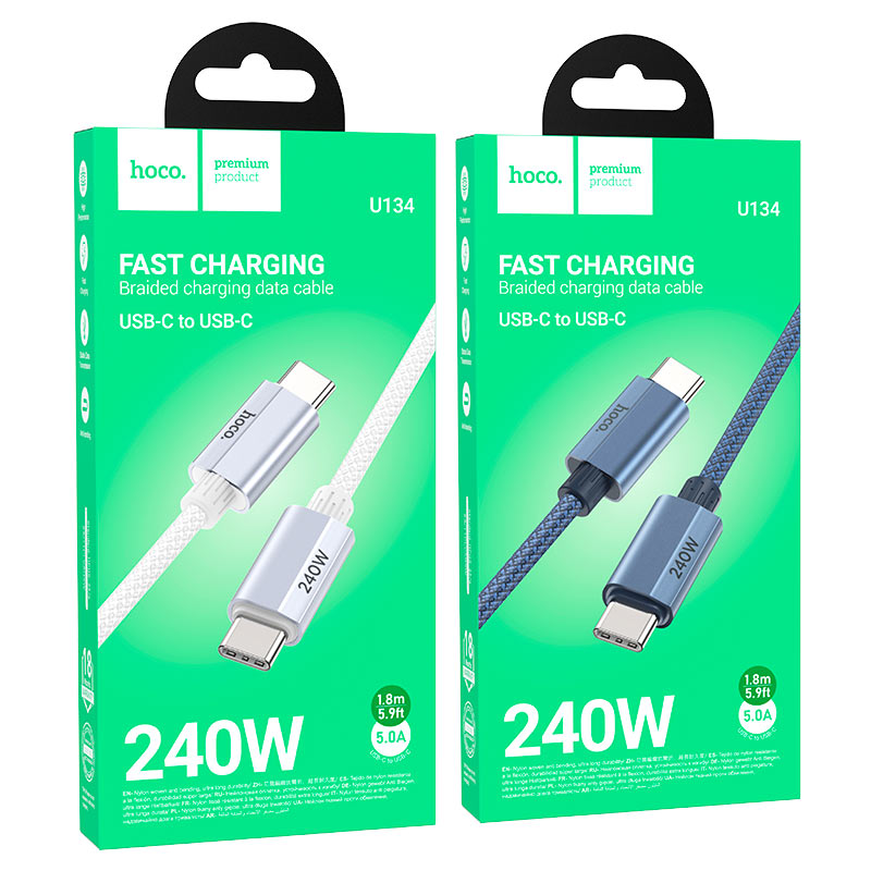 Hoco pd 240W charging data cable Type-C to Type-C