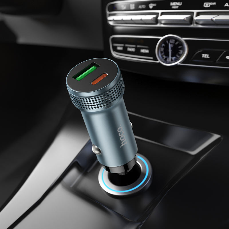 Hoco Type-C 38W Car Charger High Speed with Cable Set