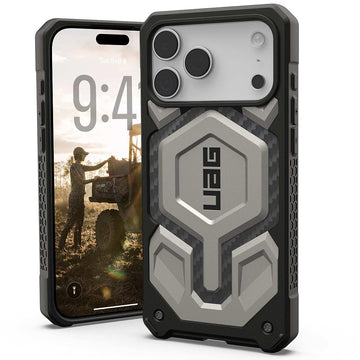 UAG iPhone 17 Pro Max Monarch Pro Series Phone Case - Carbon Fiber / Titanium