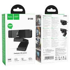 Hoco D100 Full HD 1080P Web Camera with Built-in Microphone – USB Plug & Play Webcam
