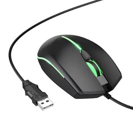 Hoco LumaGlow Ergonomic RGB Gaming Mouse (2400 DPI, 7-Color Breathing Light) - GM37