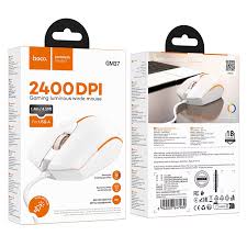 Hoco LumaGlow Ergonomic RGB Gaming Mouse (2400 DPI, 7-Color Breathing Light) - GM37