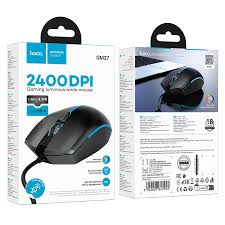 Hoco LumaGlow Ergonomic RGB Gaming Mouse (2400 DPI, 7-Color Breathing Light) - GM37