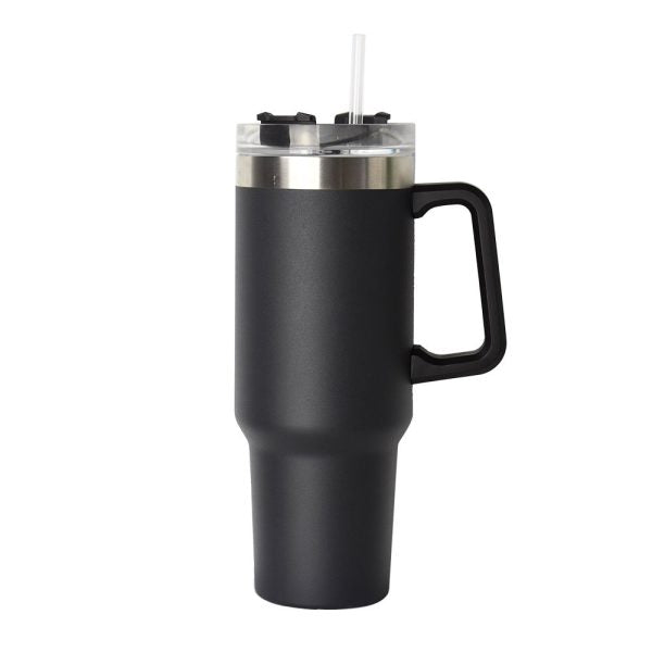 Stanley 40 Oz (1200ml) Stainless Steel Vacuum Insulated Tumbler With Straw – Leak-proof Quencher Cup For Hot & Cold Beverages, Travel Mug, Gym Water Bottle, Coffee Thermos -random Colors | Stanley | (with Box)