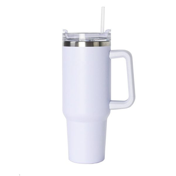 Stanley 40 Oz (1200ml) Stainless Steel Vacuum Insulated Tumbler With Straw – Leak-proof Quencher Cup For Hot & Cold Beverages, Travel Mug, Gym Water Bottle, Coffee Thermos -random Colors | Stanley | (with Box)