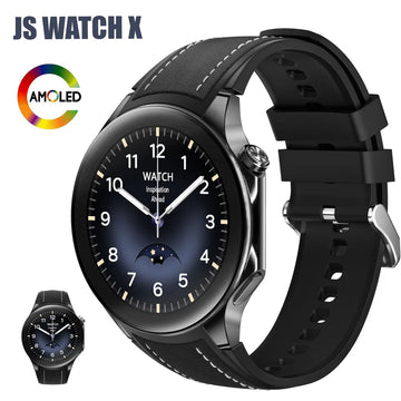 JS Watch X Smartwatch – 1.43" AMOLED Display, NFC, Bluetooth Calling, Auto Heart Rate Monitor – FitCloudPro App Compatible
