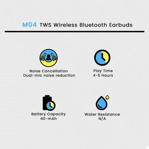 Wireless Bluetooth Earbuds with LED Display | In-Ear Stereo Headphones with Mic | Type-C Fast Charging | Bluetooth 5.3 | Compatible with Android & iPhone