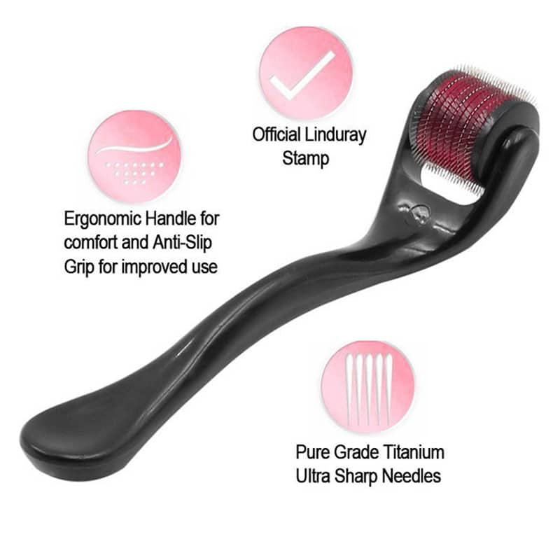 540 Derma Roller – Microneedle Roller for Hair Growth, Beard Care & Facial Skin Rejuvenation
