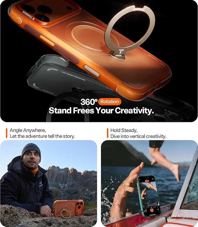 TORRAS Ostand Q3 Air Series Phone Case for iPhone 17 Pro