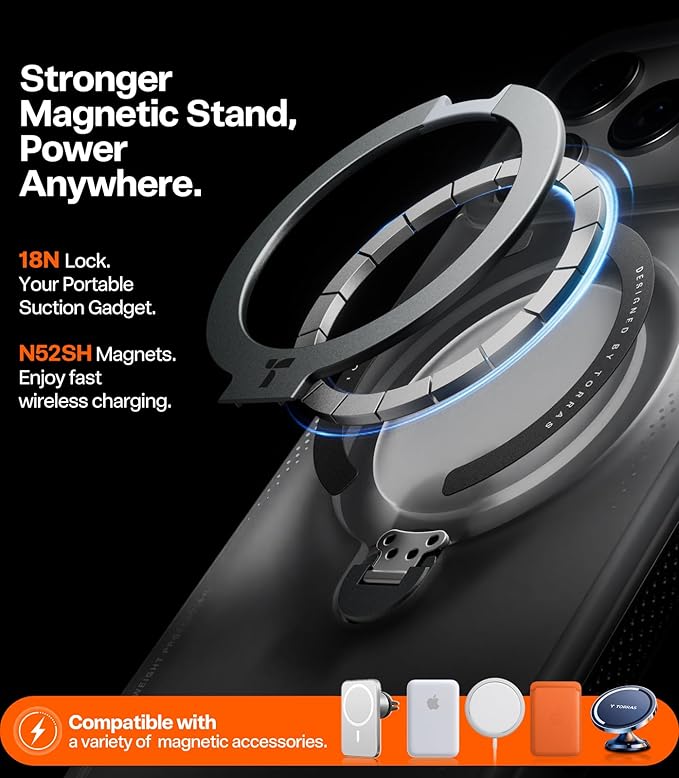 TORRAS Ostand Q3 Air Series Phone Case for iPhone 17 Pro