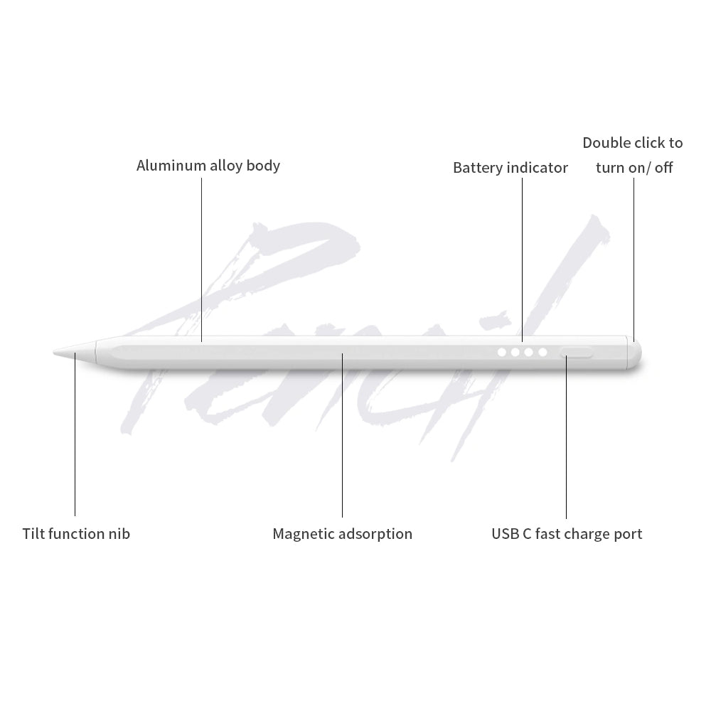 WiWU Pencil Pro IV – Stylus Pen for Apple iPad with Palm Rejection & Tilt Sensitivity