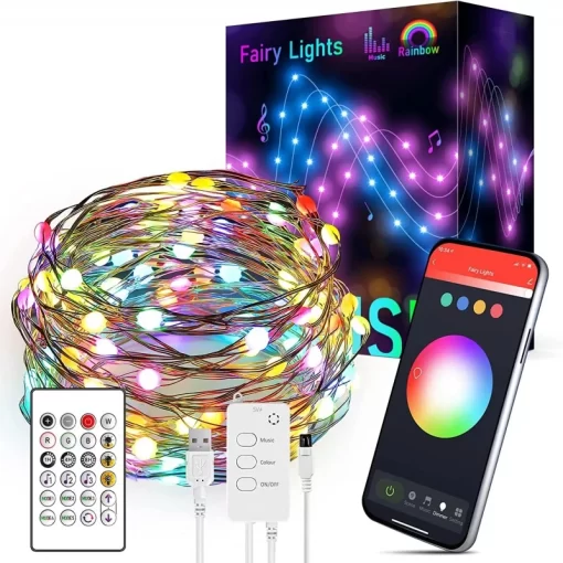 Smart RGB LED Fairy Lights - 10m - Gadget Mania