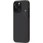 iPhone 15 Pro A15 Vegan Leather Case Unique Cooling Window Design MagSafe Compatible - Black